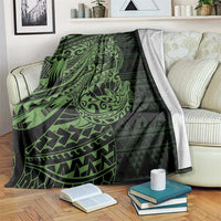 Green Couple Dolphins Maori Polynesian Style Blanket LT9 Green - Polynesian Pride