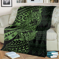 Green Couple Dolphins Maori Polynesian Style Blanket LT9 - Polynesian Pride