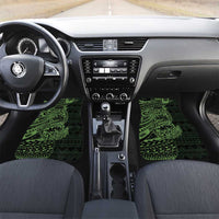 Green Couple Dolphins Maori Polynesian Style Car Mats LT9 Set 2pcs - Front Green - Polynesian Pride