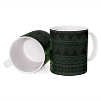 Green Couple Dolphins Maori Polynesian Style Ceramic Mug - Polynesian Pride