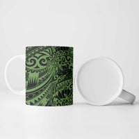 Green Couple Dolphins Maori Polynesian Style Ceramic Mug - Polynesian Pride