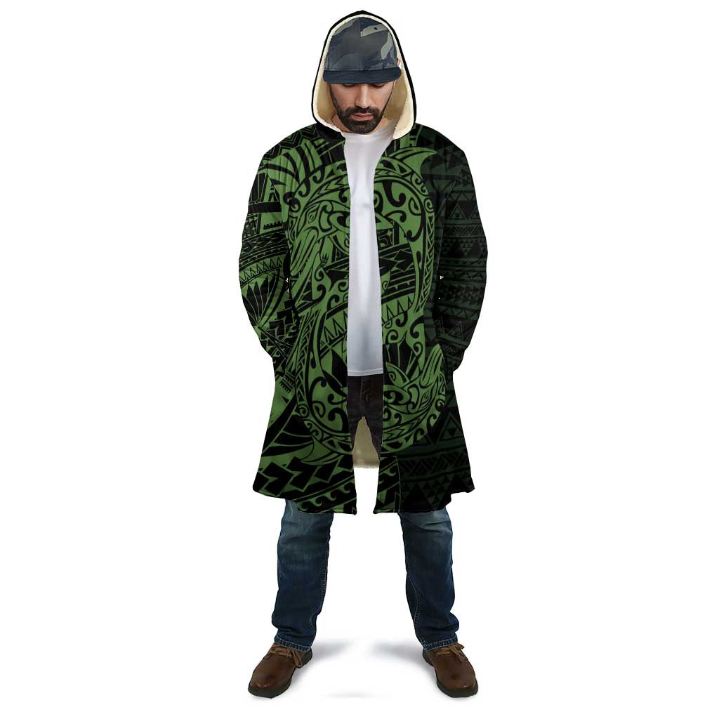 Green Couple Dolphins Maori Polynesian Style Cloak - Polynesian Pride