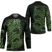 Green Couple Dolphins Maori Polynesian Style Hockey Jersey - Polynesian Pride