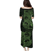 Green Couple Dolphins Maori Polynesian Style Puletasi LT9 - Polynesian Pride