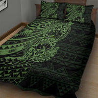 Green Couple Dolphins Maori Polynesian Style Quilt Bed Set LT9 - Polynesian Pride