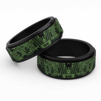 Green Couple Dolphins Maori Polynesian Style Spinner Ring - Polynesian Pride