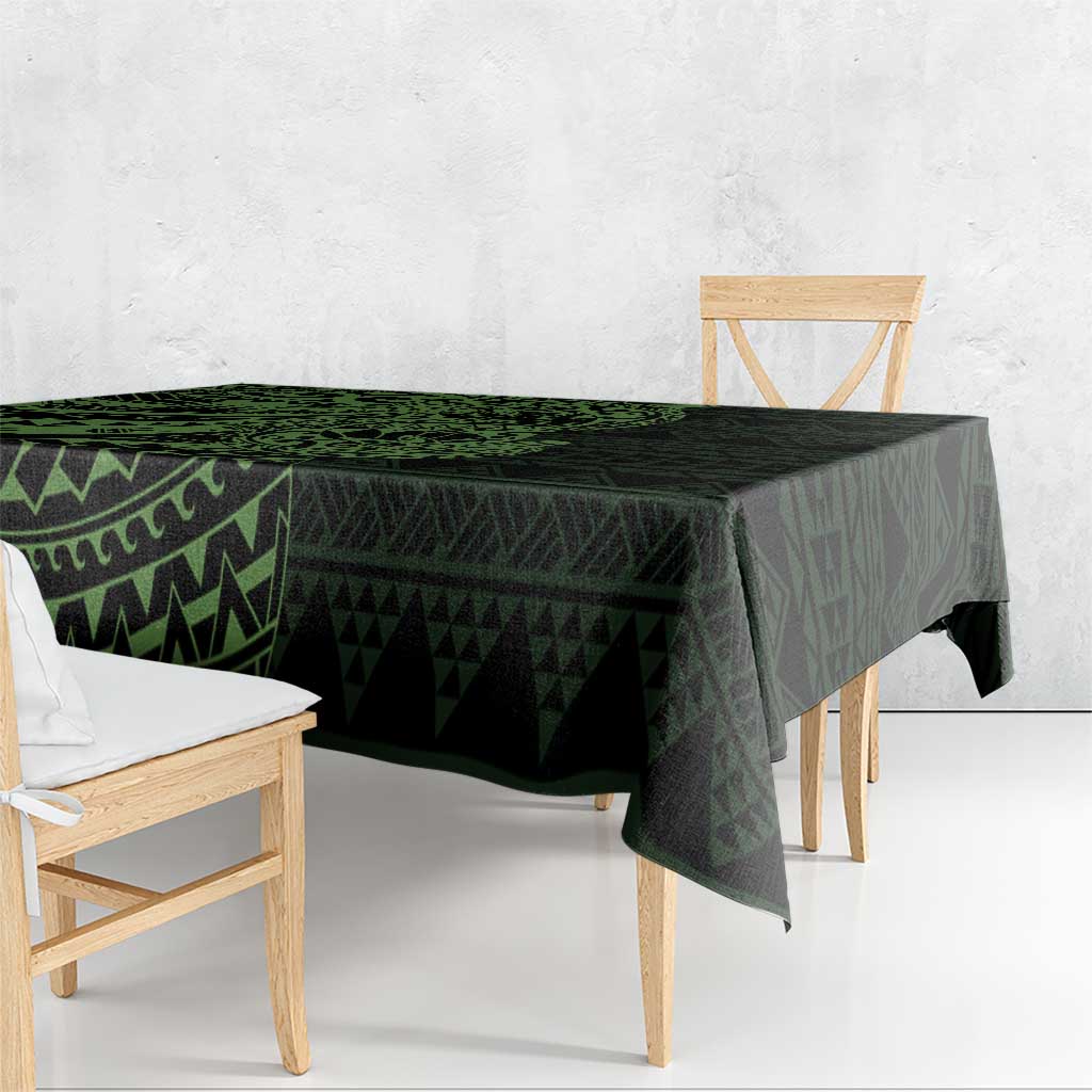 Green Couple Dolphins Maori Polynesian Style Tablecloth LT9 - Polynesian Pride