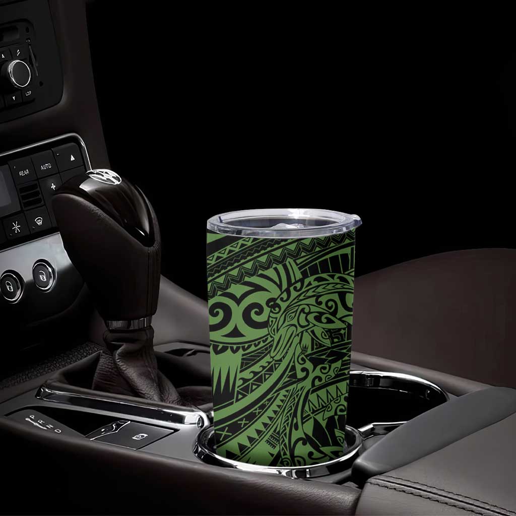 Green Couple Dolphins Maori Polynesian Style Tumbler Cup LT9 - Polynesian Pride