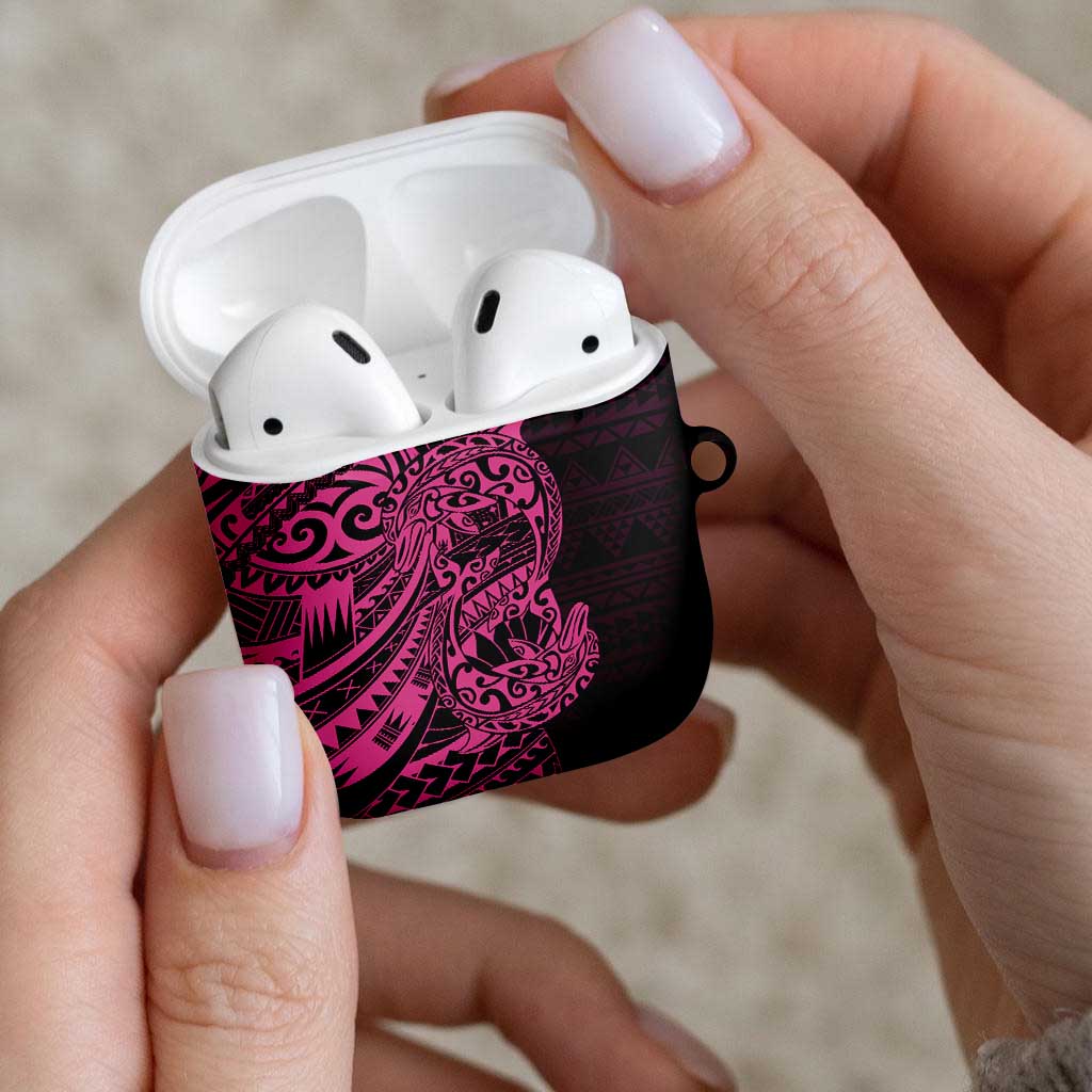 Pink Couple Dolphins Maori Polynesian Style AirPods Case - Polynesian Pride