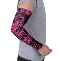 Pink Couple Dolphins Maori Polynesian Style Arm Sleeves - Polynesian Pride