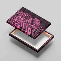 Pink Couple Dolphins Maori Polynesian Style Canvas Wall Art LT9 - Polynesian Pride