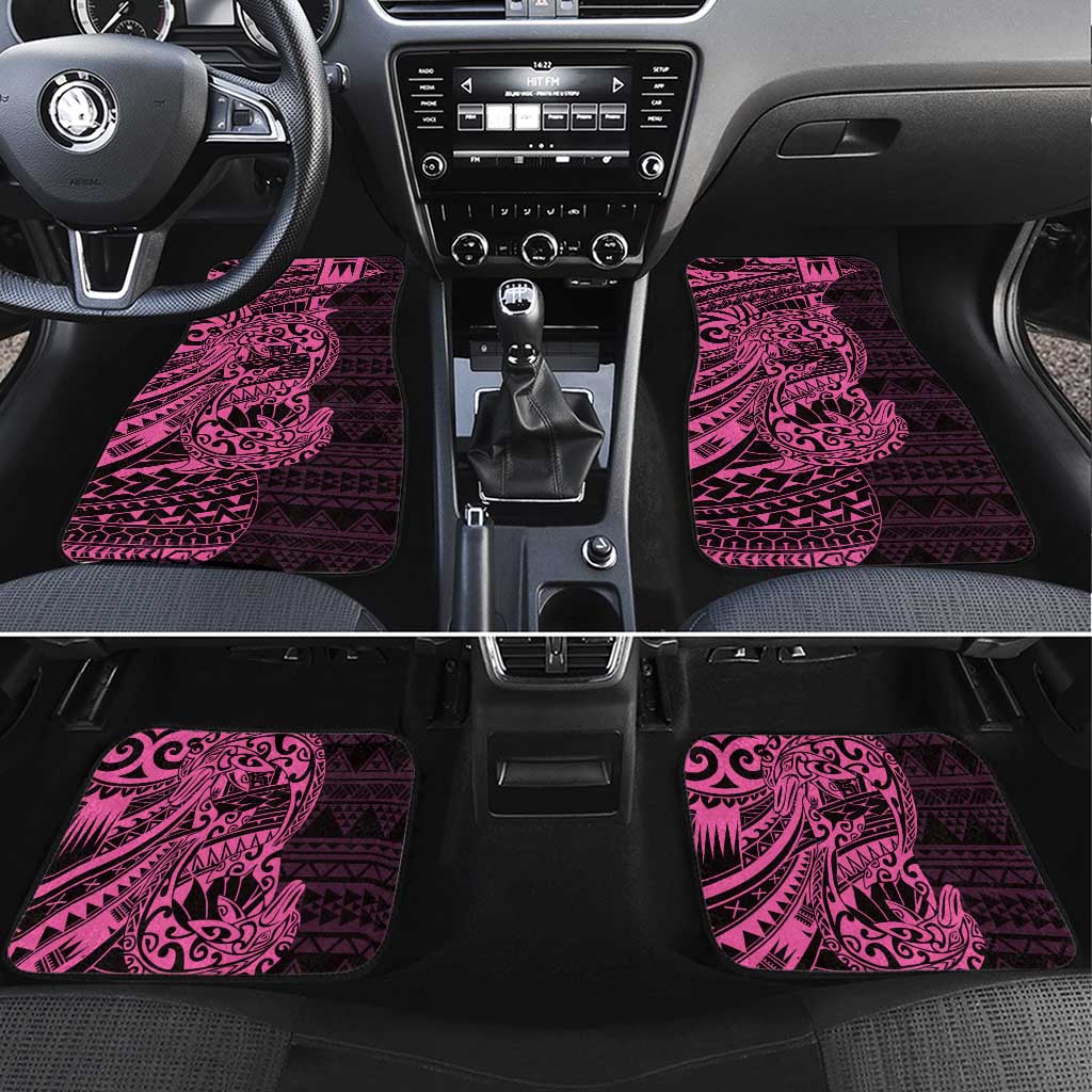 Pink Couple Dolphins Maori Polynesian Style Car Mats LT9 Set 4pcs Pink - Polynesian Pride