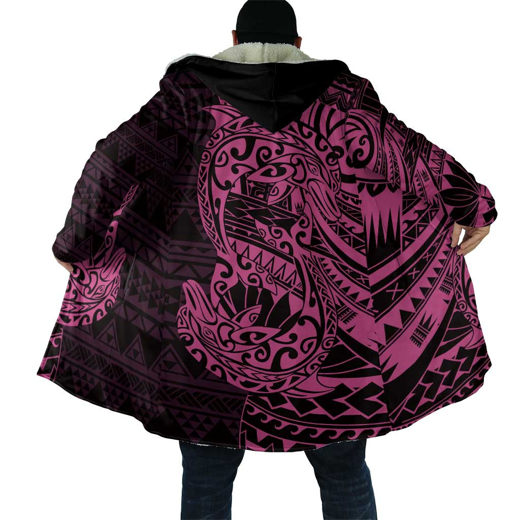 Pink Couple Dolphins Maori Polynesian Style Cloak - Polynesian Pride