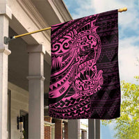 Pink Couple Dolphins Maori Polynesian Style Garden Flag LT9 House Flag Pink - Polynesian Pride