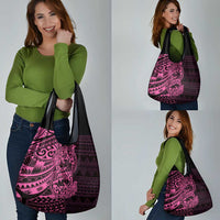 Pink Couple Dolphins Maori Polynesian Style Grocery Bag LT9 - Polynesian Pride