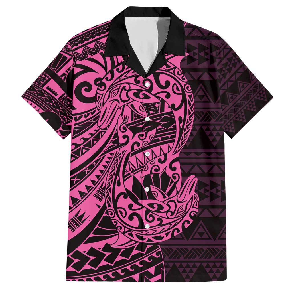 Pink Couple Dolphins Maori Polynesian Style Hawaiian Shirt LT9 Pink - Polynesian Pride