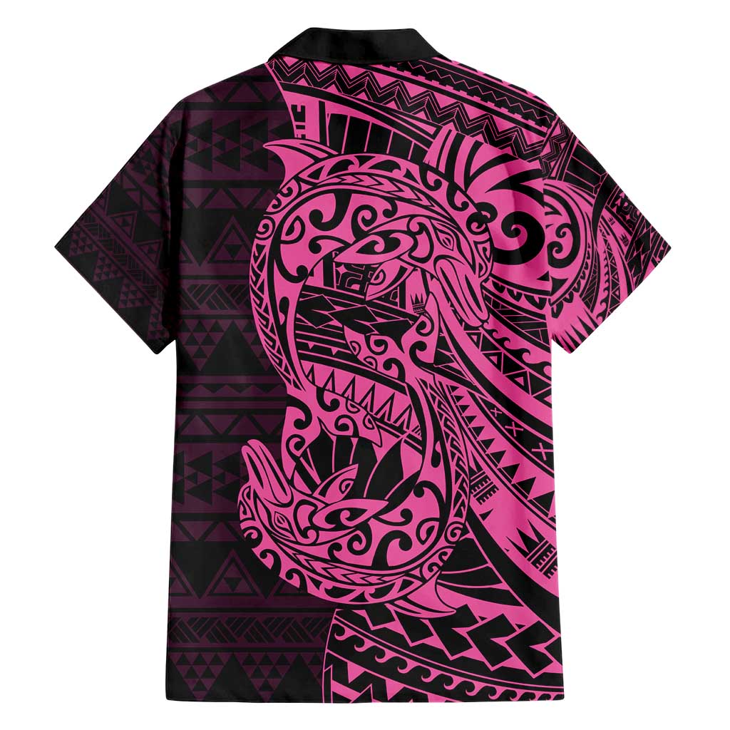 Pink Couple Dolphins Maori Polynesian Style Hawaiian Shirt LT9 - Polynesian Pride
