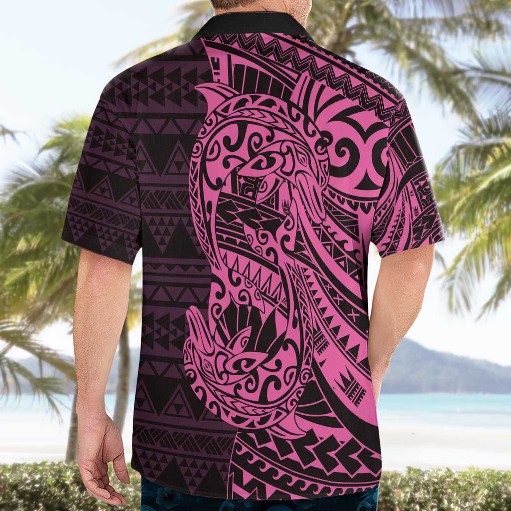 Pink Couple Dolphins Maori Polynesian Style Hawaiian Shirt LT9 - Polynesian Pride