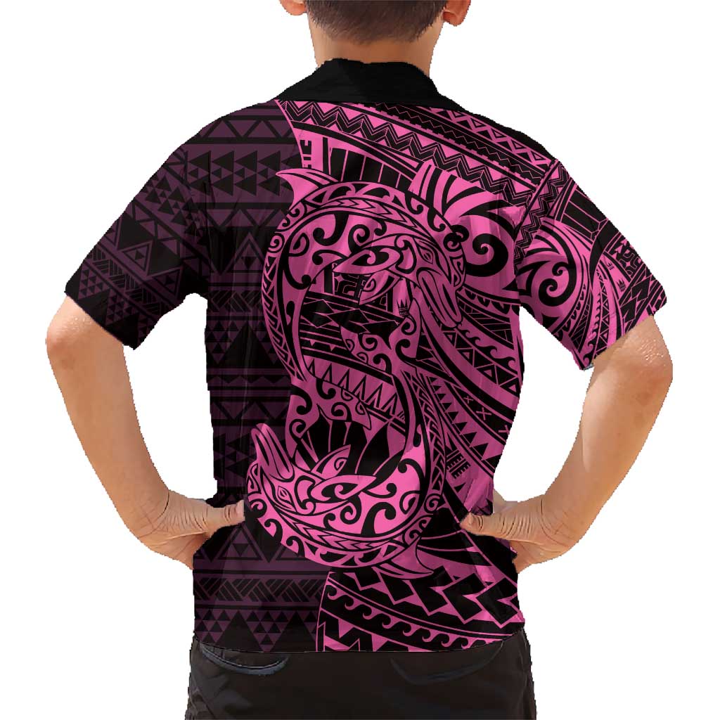 Pink Couple Dolphins Maori Polynesian Style Hawaiian Shirt LT9 - Polynesian Pride
