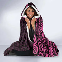 Pink Couple Dolphins Maori Polynesian Style Hooded Blanket LT9 - Polynesian Pride
