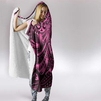 Pink Couple Dolphins Maori Polynesian Style Hooded Blanket LT9 - Polynesian Pride