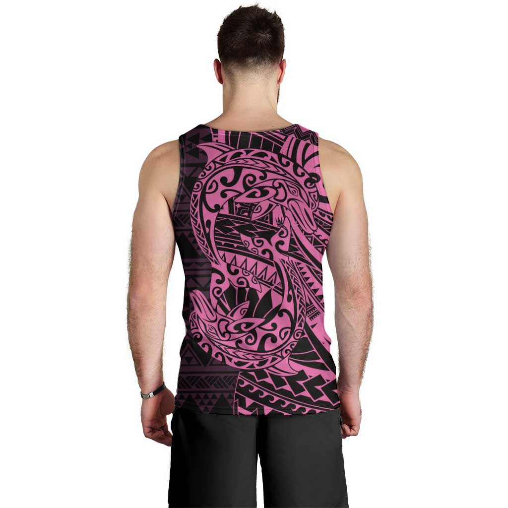 Pink Couple Dolphins Maori Polynesian Style Men Tank Top LT9 - Polynesian Pride