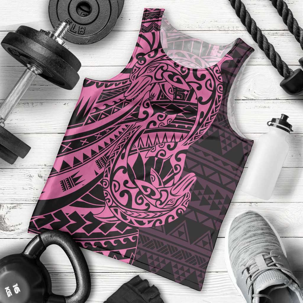 Pink Couple Dolphins Maori Polynesian Style Men Tank Top LT9 - Polynesian Pride