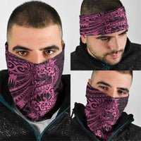 Pink Couple Dolphins Maori Polynesian Style Neck Gaiter - Polynesian Pride