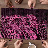 Pink Couple Dolphins Maori Polynesian Style Puzzle - Polynesian Pride