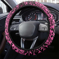 Pink Couple Dolphins Maori Polynesian Style Steering Wheel Cover LT9 - Polynesian Pride