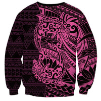 Pink Couple Dolphins Maori Polynesian Style Sweatshirt LT9 - Polynesian Pride