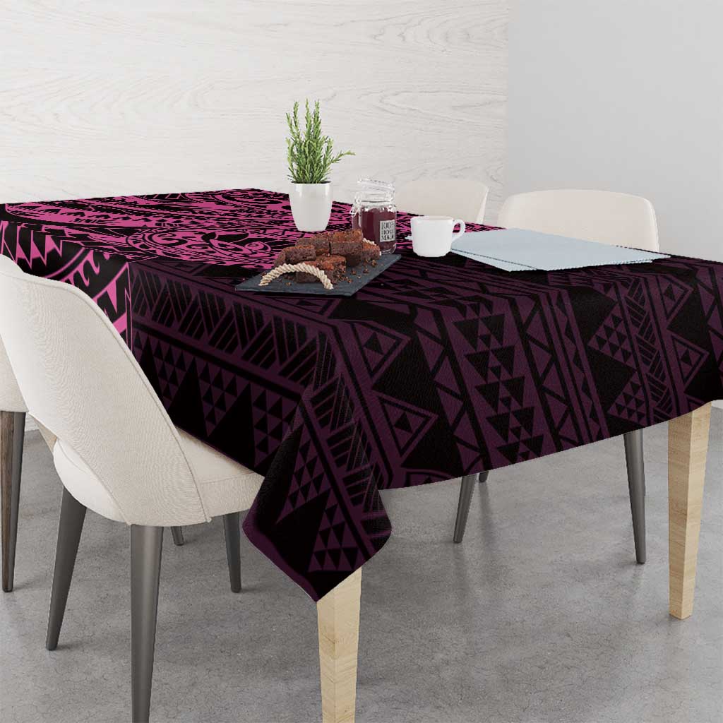 Pink Couple Dolphins Maori Polynesian Style Tablecloth LT9 - Polynesian Pride