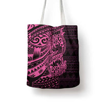 Pink Couple Dolphins Maori Polynesian Style Tote Bag - Polynesian Pride
