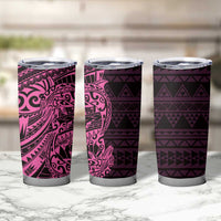 Pink Couple Dolphins Maori Polynesian Style Tumbler Cup LT9 - Polynesian Pride