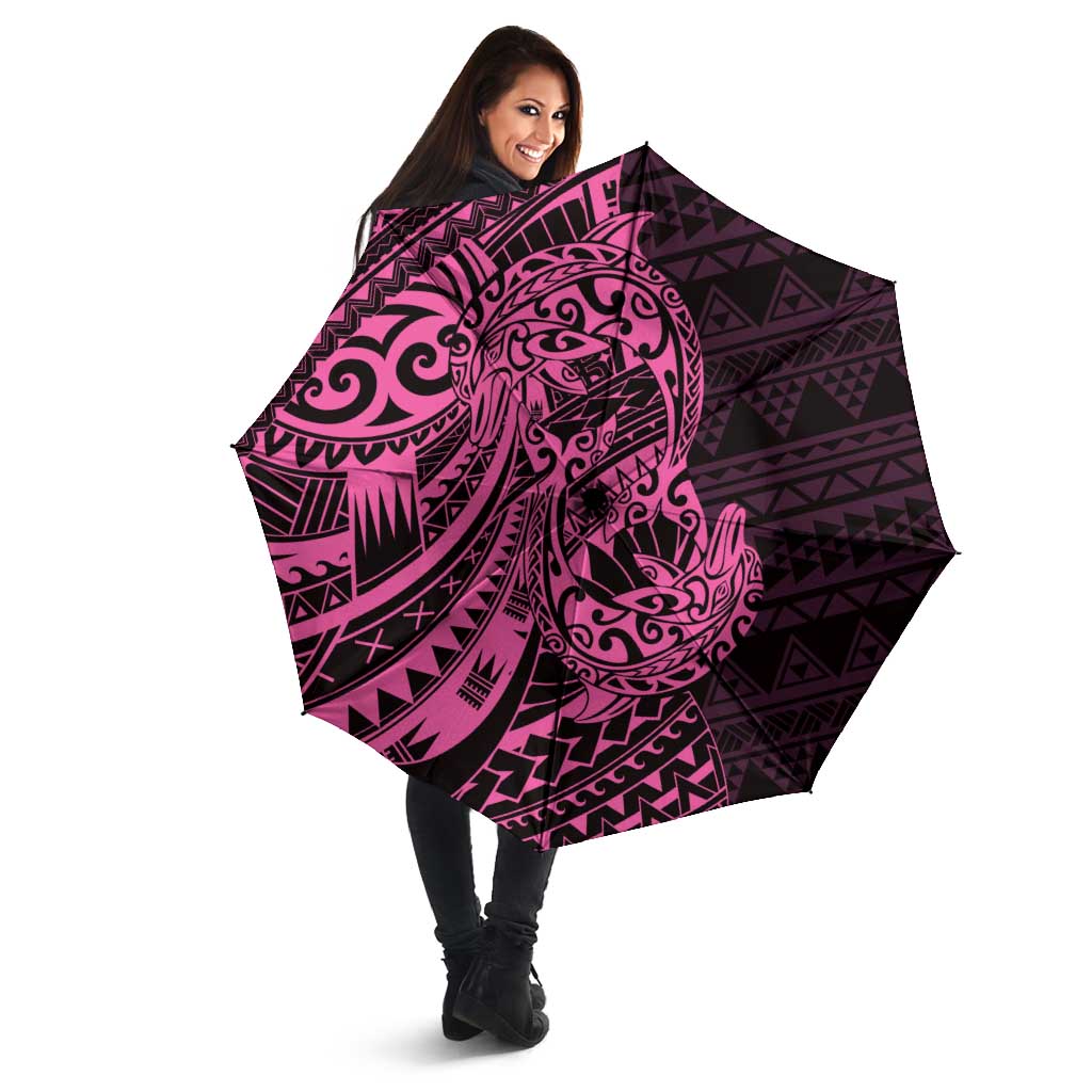Pink Couple Dolphins Maori Polynesian Style Umbrella - Polynesian Pride