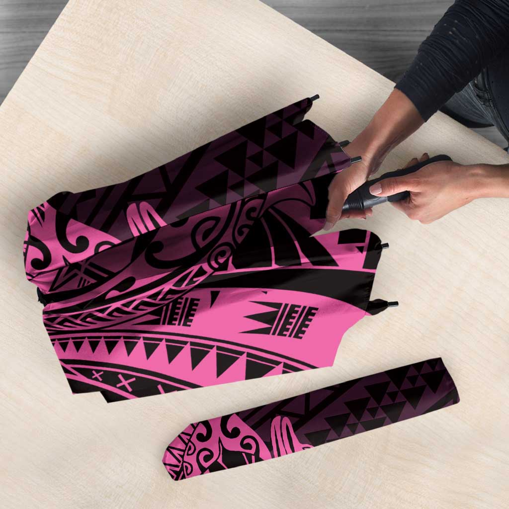 Pink Couple Dolphins Maori Polynesian Style Umbrella - Polynesian Pride