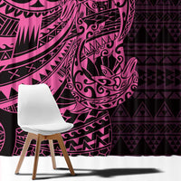 Pink Couple Dolphins Maori Polynesian Style Window Curtain LT9 - Polynesian Pride