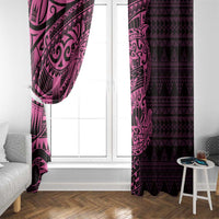 Pink Couple Dolphins Maori Polynesian Style Window Curtain LT9 - Polynesian Pride