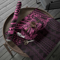 Pink Couple Dolphins Maori Polynesian Style Wrapping Paper - Polynesian Pride