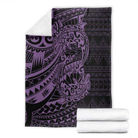 Purple Couple Dolphins Maori Polynesian Style Blanket LT9 - Polynesian Pride