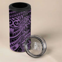 Purple Couple Dolphins Maori Polynesian Style 4 in 1 Can Cooler Tumbler LT9 - Polynesian Pride