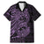 Purple Couple Dolphins Maori Polynesian Style Family Matching Mermaid Dress and Hawaiian Shirt