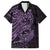 Purple Couple Dolphins Maori Polynesian Style Family Matching Off Shoulder Maxi Dress and Hawaiian Shirt