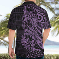Purple Couple Dolphins Maori Polynesian Style Hawaiian Shirt LT9 - Polynesian Pride