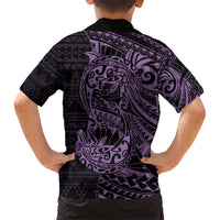 Purple Couple Dolphins Maori Polynesian Style Hawaiian Shirt LT9 - Polynesian Pride
