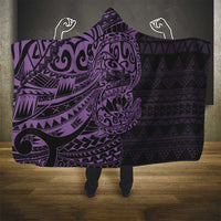 Purple Couple Dolphins Maori Polynesian Style Hooded Blanket LT9 - Polynesian Pride