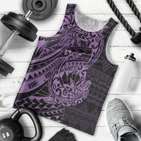 Purple Couple Dolphins Maori Polynesian Style Men Tank Top LT9 - Polynesian Pride