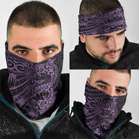 Purple Couple Dolphins Maori Polynesian Style Neck Gaiter - Polynesian Pride