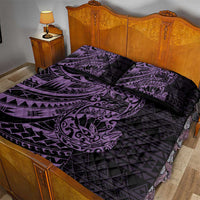 Purple Couple Dolphins Maori Polynesian Style Quilt Bed Set LT9 - Polynesian Pride