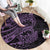 Purple Couple Dolphins Maori Polynesian Style Round Carpet